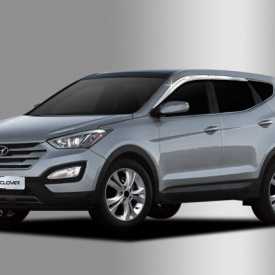 Дефлекторы Auto Clover - хромированные 4 шт на Hyundai Santa Fe 3 (DM)